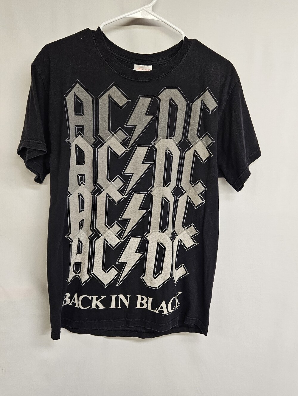 AC/DC Back In Black 2010 Black Graphic T Shirt Sz M